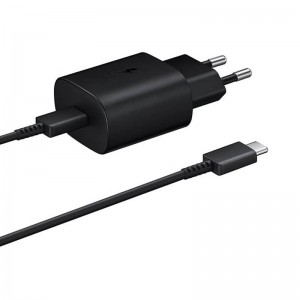 Carregador Samsung Super Fast Charger USB-C c/ cabo 25W Black