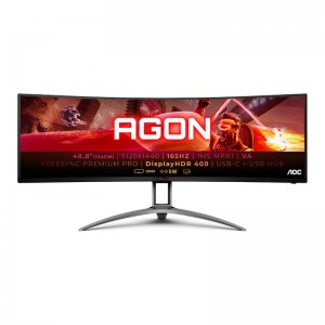 Monitor Curvo AOC AG493UCX2 Gaming VA 48.8" Dual QHD 32:9 165Hz FreeSync / G-SYNC Compatible